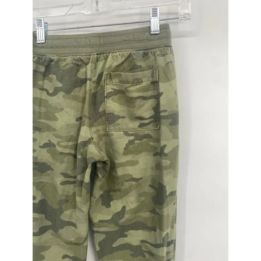Gap Kids Green Camoflage Camo Jogger Pants Elastic Waist Medium